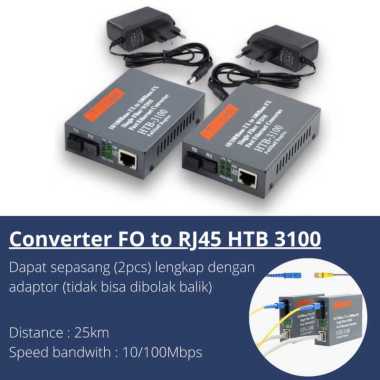 HTB3100 Fiber Optic NetLink A+B HTB-3100 25KM Single Mode Media Converter RJ45 10/100Mbps Converter 