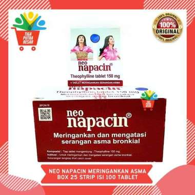 NEO NAPACIN 1 BOX ISI 25 STRIP 100 TABLET / MENGATASI ASMA