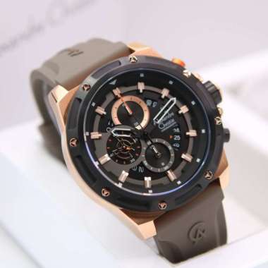 JAM TANGAN PRIA ALEXANDRE CHRISTIE AC6506 / AC 6506 RUBBER ORIGINAL - rose soft green rosegold grey