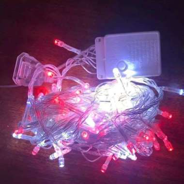 SLTK Lampu Hias Natal Tumblr 10m 50 LED Lampu kerlap kerlip blink rainbow Hias Putih