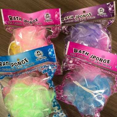 Spon Mandi - Spon Sikat badan Warna Rainbow Random Spon Mandi