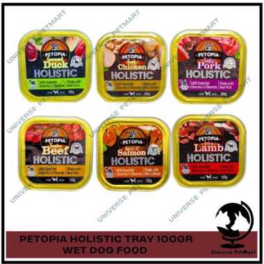 Makanan Basah Petopia Holistic Tray 100gr Wet Dog Food Lamb