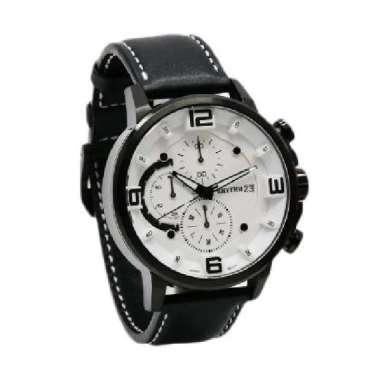 JAM TANGAN PRIA RHYTHM 1601 SI1601L LEATHER ORIGINAL SILVER WHITE