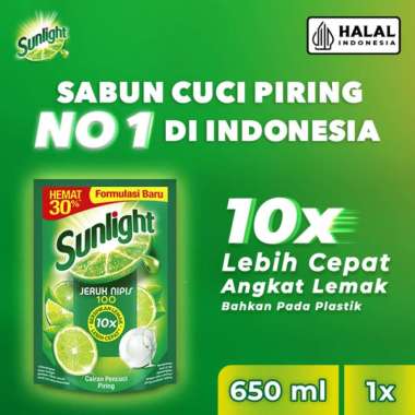 Sunlight - Cairan Pencuci Piring (Medan) Refill Jeruk Nipis 650mL