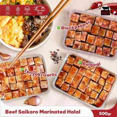 Beef Saikoro Marinated Daging Marinasi Halal 500gr BBQ
