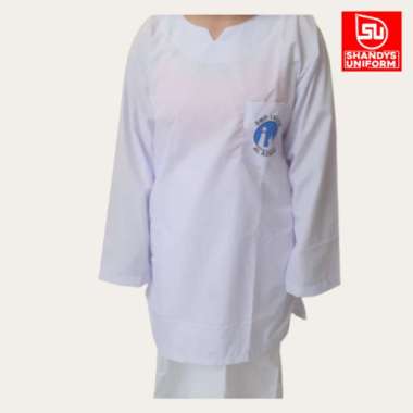 Shandys Uniform I Seragam sekolah SMP al azhar model tunik putih I Baju kurung tunik 12