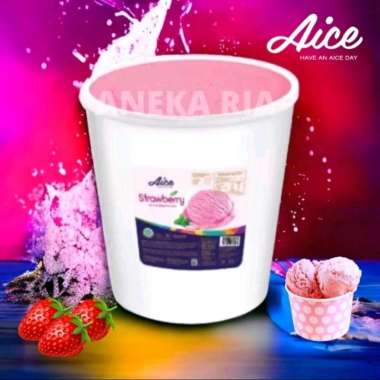 AICE Strawberry Ice Cream / Es Krim Stroberi 8L / AICE Ember 8 Liter