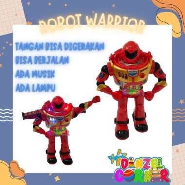 Mainan Anak Robot Warrior Superheroes Rangers Light Musik Hero Jalan