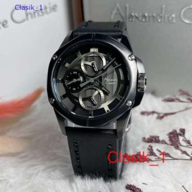 Original 100%!! Alexandre Christie Wanita AC 6589 AC6589 Full Black Garansi Resmi 1 Tahun