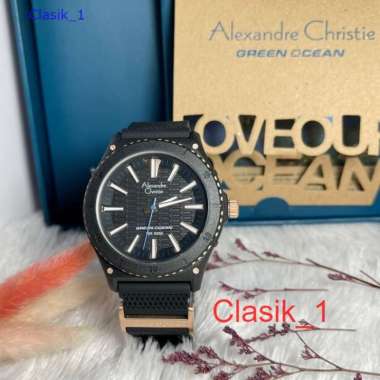 Original 100%!! Alexandre Christie AC 6584 AC6584 Unisex Black Rosegold Garansi Resmi 1 Tahun