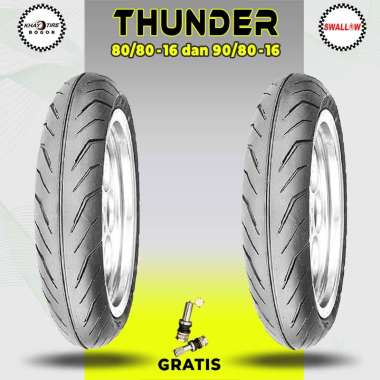 Paket Ban Tubles Motor Bebek Ring 16 SWALLOW THUNDER 80/80 dan 90/80-16