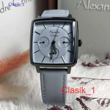 Original 100%!! Alexandre Christie Wanita AC 5003 AC5003 Kulit Black Grey Garansi Resmi 1 Tahun