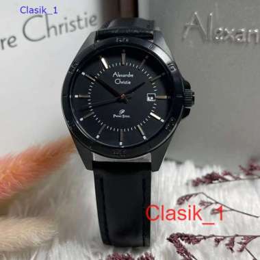 Original 100%!! Alexandre Christie Wanita AC 1011 AC1011 Kulit Full Black garansi Resmi 1 Tahun