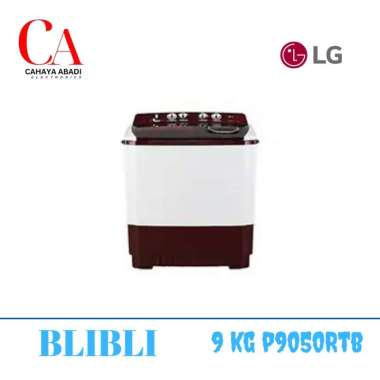 MESIN CUCI LG 9 kg P 9050RTB P 9050 RTB TWINTUB LG MESIN CUCI 2 TABUNG