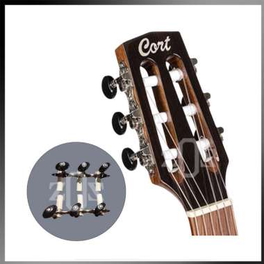Dryer Tuning Machine Gitar Guitar Klasik Classic Cort Silver Black
