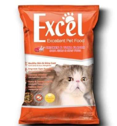 Excel Makanan Kucing Kering 500 gr Segitiga Orange