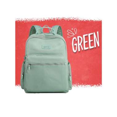 Goto Dakin Tas Simple Ransel Sekolah Kuliah Kerja Wanita Korean Style GREEN