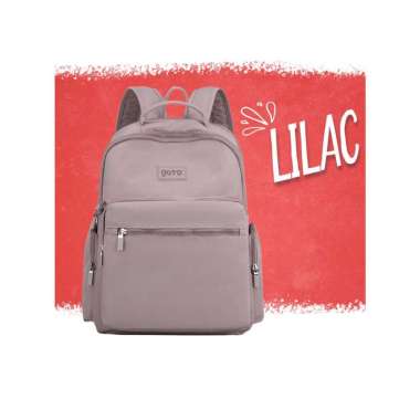 Goto Dakin Tas Simple Ransel Sekolah Kuliah Kerja Wanita Korean Style LILAC