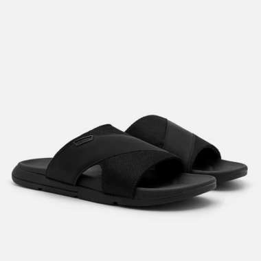 PM022 SANDAL PRIA PEDRO ORIGINAL SENDAL SLIDE CASUAL BRANDED ASLI ORI HITAM BLACK
