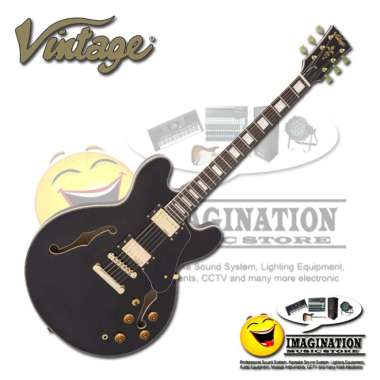 Jual Vintage Vsa500psb Reissued Semi Acoustic Guitar - Vintage
