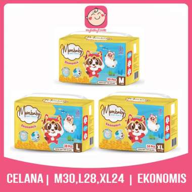 MOMBABY PANTS EKONOMIS M30 L28 XL24 S32 M30 L26 XL22 XXL 20 POPOK CELANA = L28