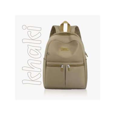 Goto Canafa Tas Wanita Korean Style Ransel Sekolah Kuliah Kerja KHAKI