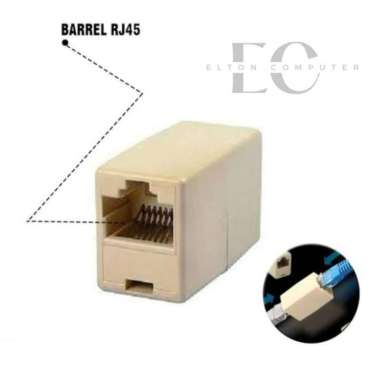 Barel 1 ke 1 / Sambungan RJ45 Barel UTP / Konektor RJ45 / Sambungan Kabel LAN / Sambungan LAN 1-1 / 