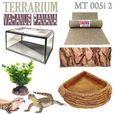 MT005I2 PAKET TERRARIUM AKUARIUM KANDANG PANANA SALVA VARANUS KADAL REPTILE BIAWAK ENCLOSURE HEWAN R