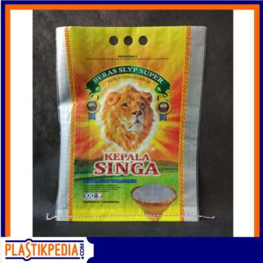 Karung Beras Laminasi Kepala Singa 5 kg – Ukuran 30x45 cm (Isi 50 Lembar)