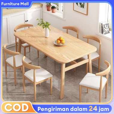 100% Kayu Meja Makan Minimalis Meja Kayu 100x60x75cm