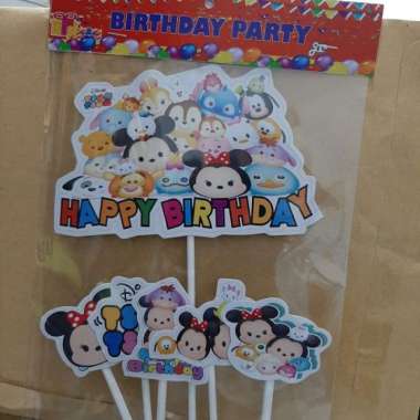 Hiasan kue ultah lucu gambar kartun TSUM TSUM