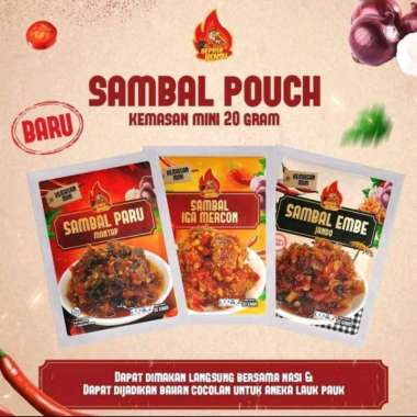 Sambal Bensu Geprek terbaru 20g Sambal Paru