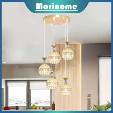 Lampu Gantung Minimalis Kristal 3 i 3 kepala