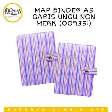 MAP BINDER A5 GARIS NON MERK / BINDER PLASTIK / BUKU BINDER UNGU 009331
