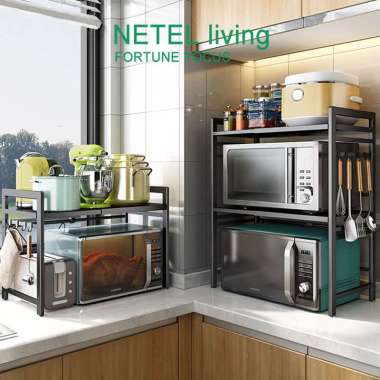 NETEL Rak Oven Stainless Steel Hi 2 lapisan - Putih