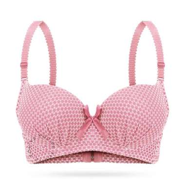 You’ve ( YouHave ) BH Bra Wanita Busa Tebal Kawat Push Up Kait 3 Cup AB Motif Tali Bisa Dilepas Pasa