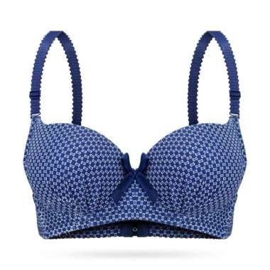 You’ve ( YouHave ) BH Bra Wanita Busa Tebal Kawat Push Up Kait 3 Cup AB Motif Tali Bisa Dilepas Pasa