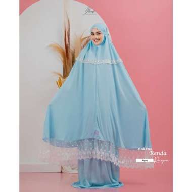 Mukena Dewasa Renda Arrafi Rukuh Adem Nyaman Renda Memutar Aqua