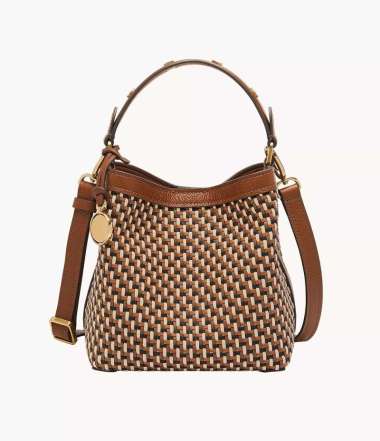 Fossil Jessie Small Bucket Neutral Woven Tas Wanita ZB11005-249