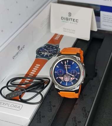 Jam Tangan Pria Digitec Explora Smartwatch Original Orange