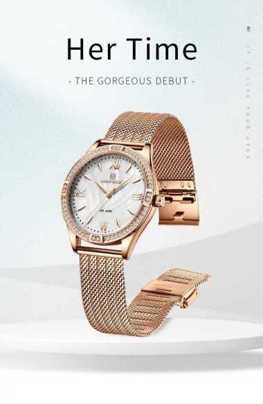 Jam Tangan Wanita Naviforce 5028 Rantai Pasir NF 5028 rg1