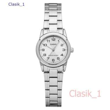 Original 100%!! CASIO LTP-V001D-7BUDF - Jam Tangan Wanita - Silver