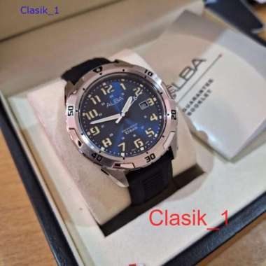 Original 100%!! Jam Tangan Pria ALBA AS9R87X1 AS9R85X1 AS9R SILVER BLUE