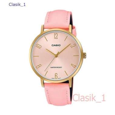 Original 100%!! Jam Tangan Wanita Casio LTP-VT01GL-4BUDF Tali Kulit