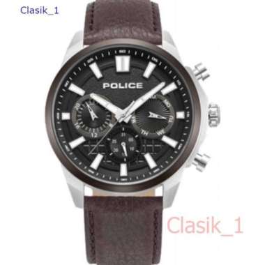 Original 100%!! POLICE PEWJF0021040 JAM TANGAN ANALOG PRIA TALI KULIT