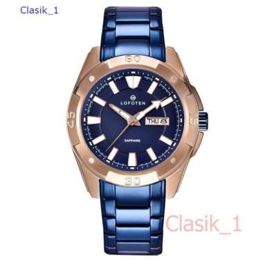 Original 100&!! Jam Tangan Pria LOFOTEN 6505 F-6505 Sapphire BLUE ROSEGOLD