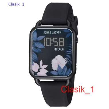 Original 100%!!! JAM TANGAN WANITA JONAS JASMIN digital tahan air Hitam