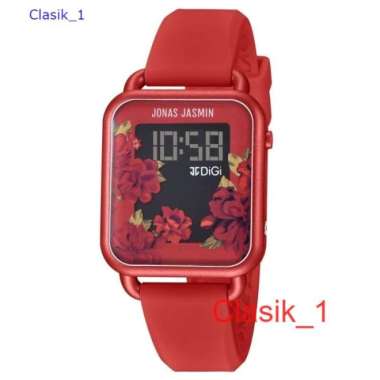 Original 100%!!! JAM TANGAN WANITA JONAS JASMIN digital tahan air Merah