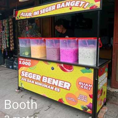 Booth Portable 2 Meter cocok untuk jualan es buah seger viral kekinian Hitam