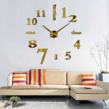 TaffHOME Jam Dinding Besar DIY Giant Wall Clock Quartz